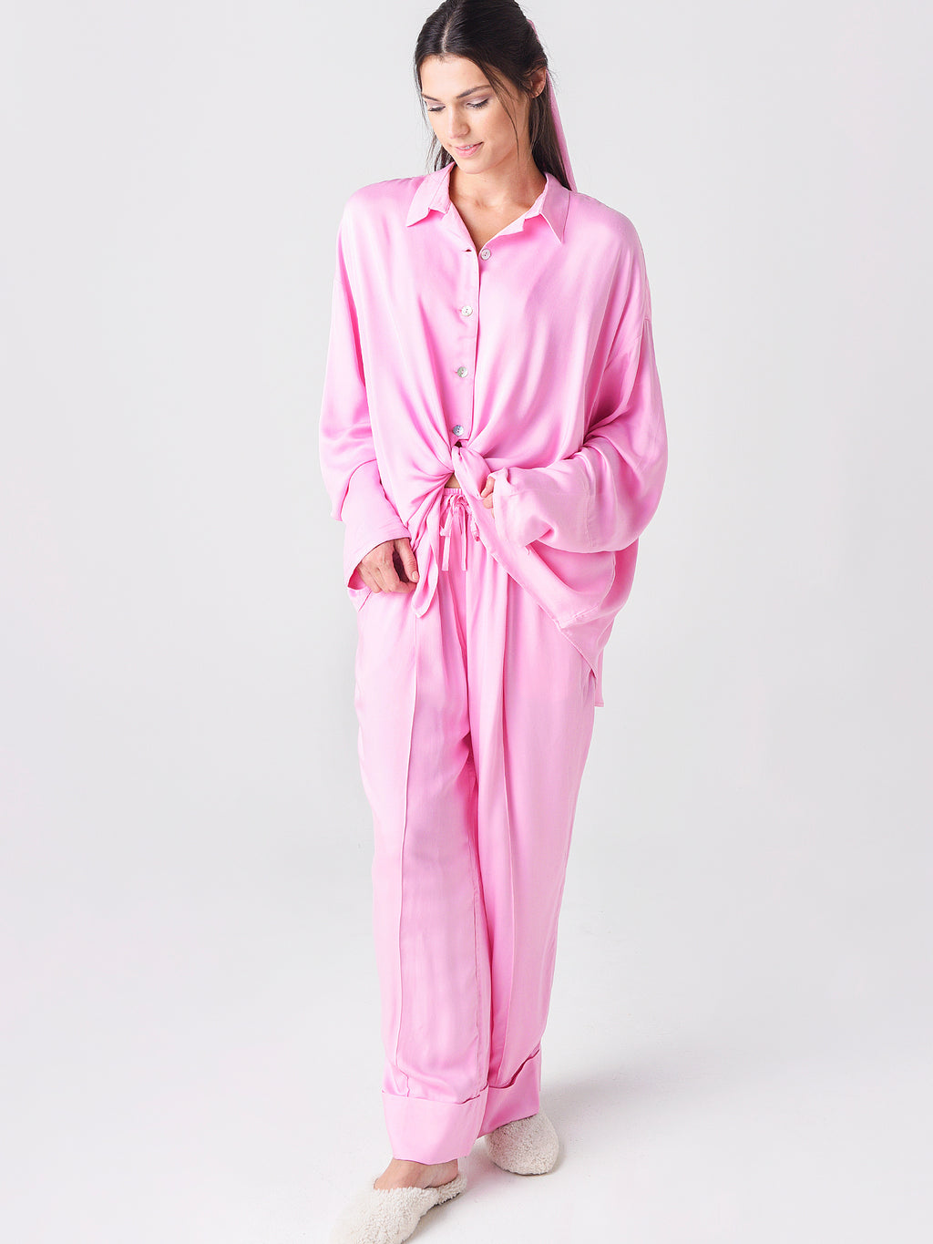 Sleeper Women's Sizeless Viscose Pajama Set - Saint Bernard