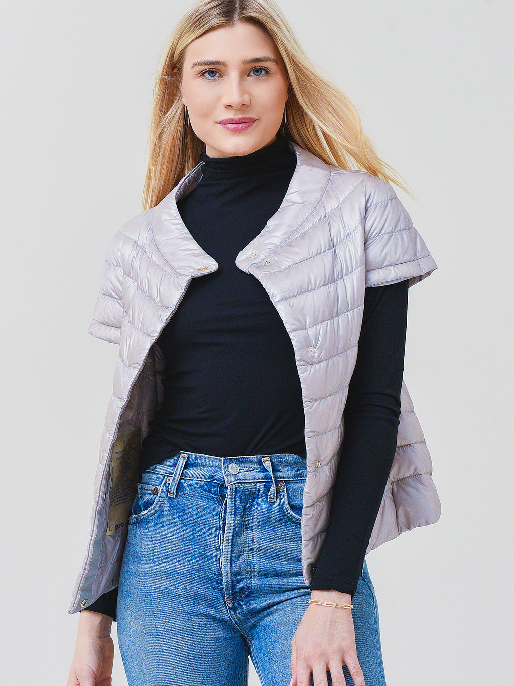 Herno Women's Woven Short Sleeve Jacket - Saint Bernard