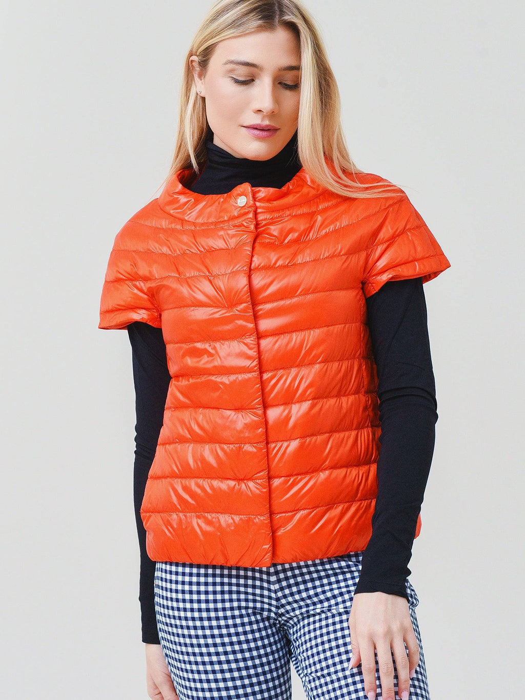 Herno Women's Woven Short Sleeve Jacket - Saint Bernard