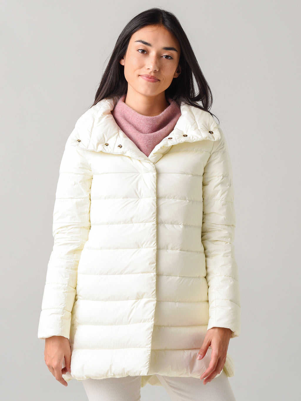 Herno Women's Matte Nylon A-Line Hilo Jacket - Saint Bernard