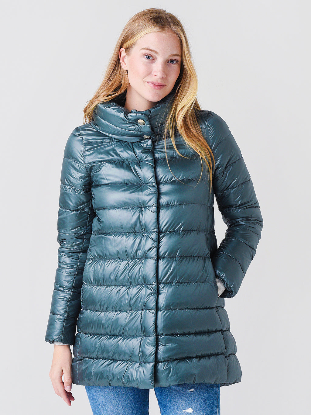 Herno Women's Woven Half Coat - Saint Bernard