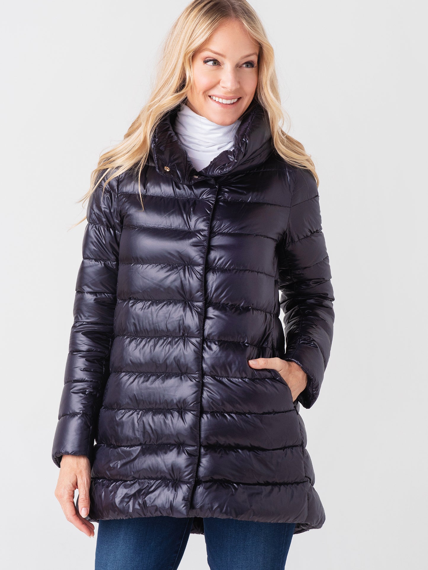 Herno Women's Woven Half Coat - Saint Bernard