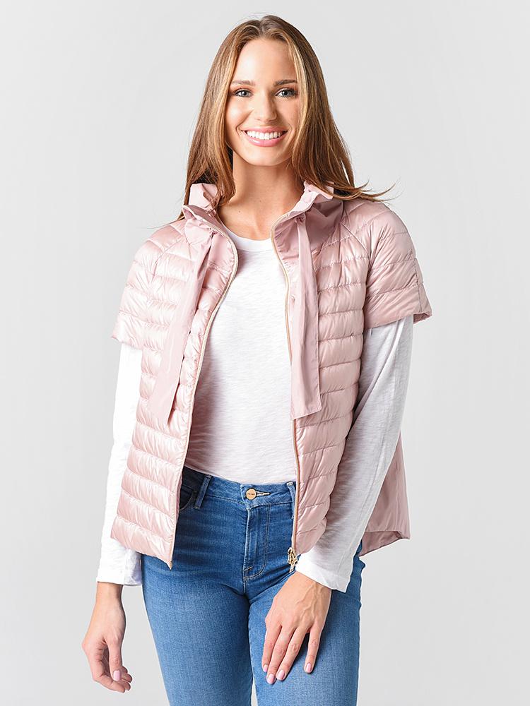 Herno Women's Nylon Front Cap Sleeve With Taffeta Back Jacket - Saint Bernard