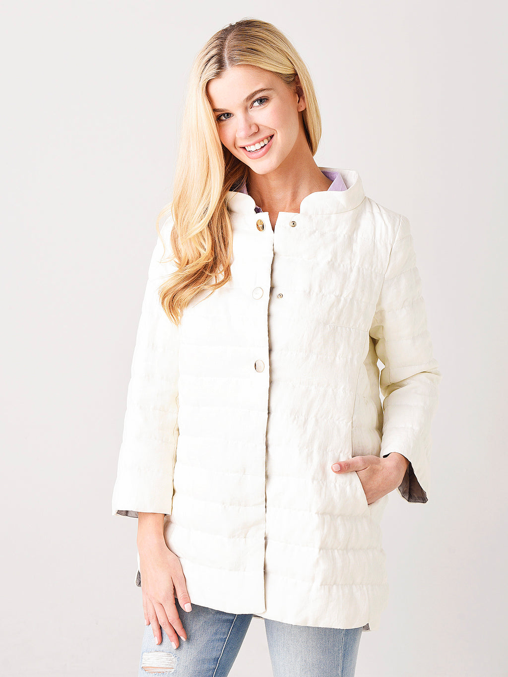 Herno Women's Woven Half Coat - Saint Bernard