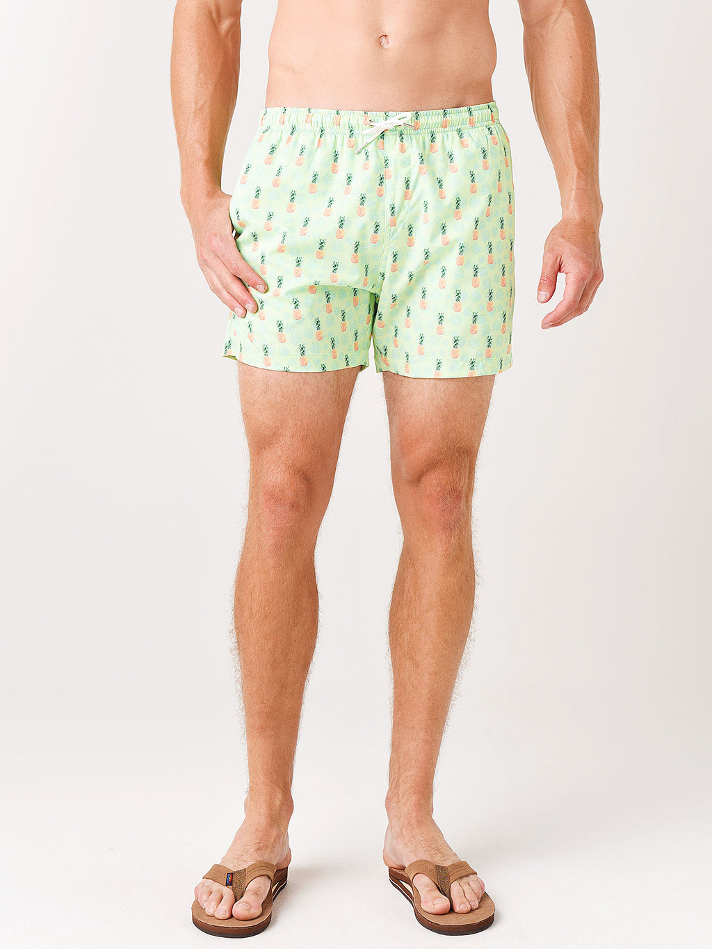 Bermies Men's Pineapple Vibes 2.0 Classics Swim Trunk - Saint Bernard