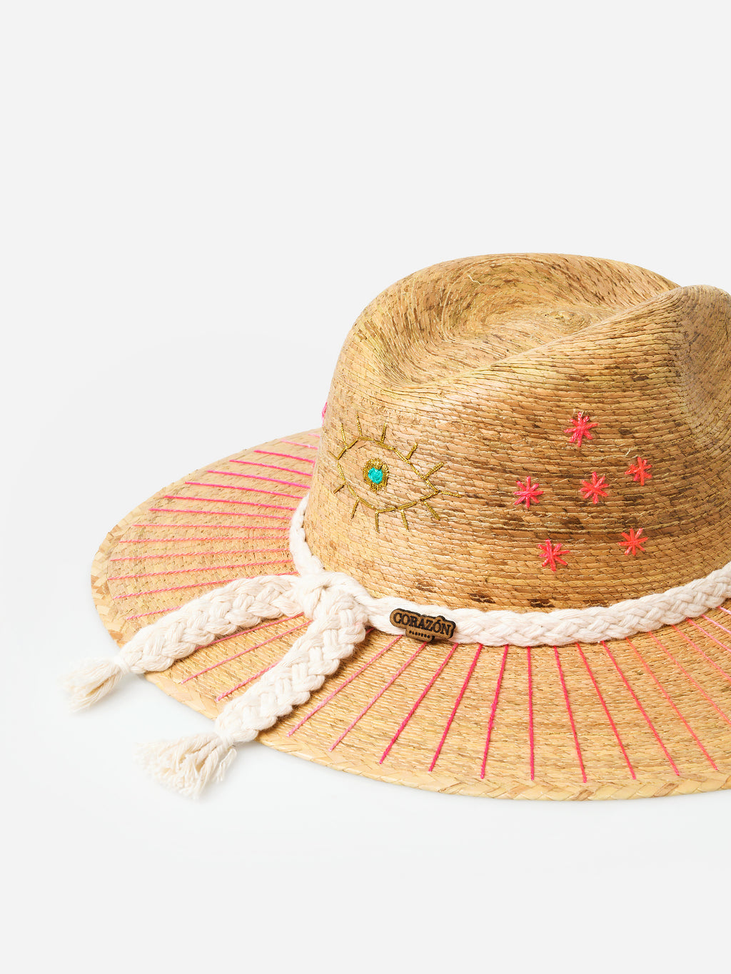 Corazon Playero Women's Pink Evil Eye Hat - Saint Bernard