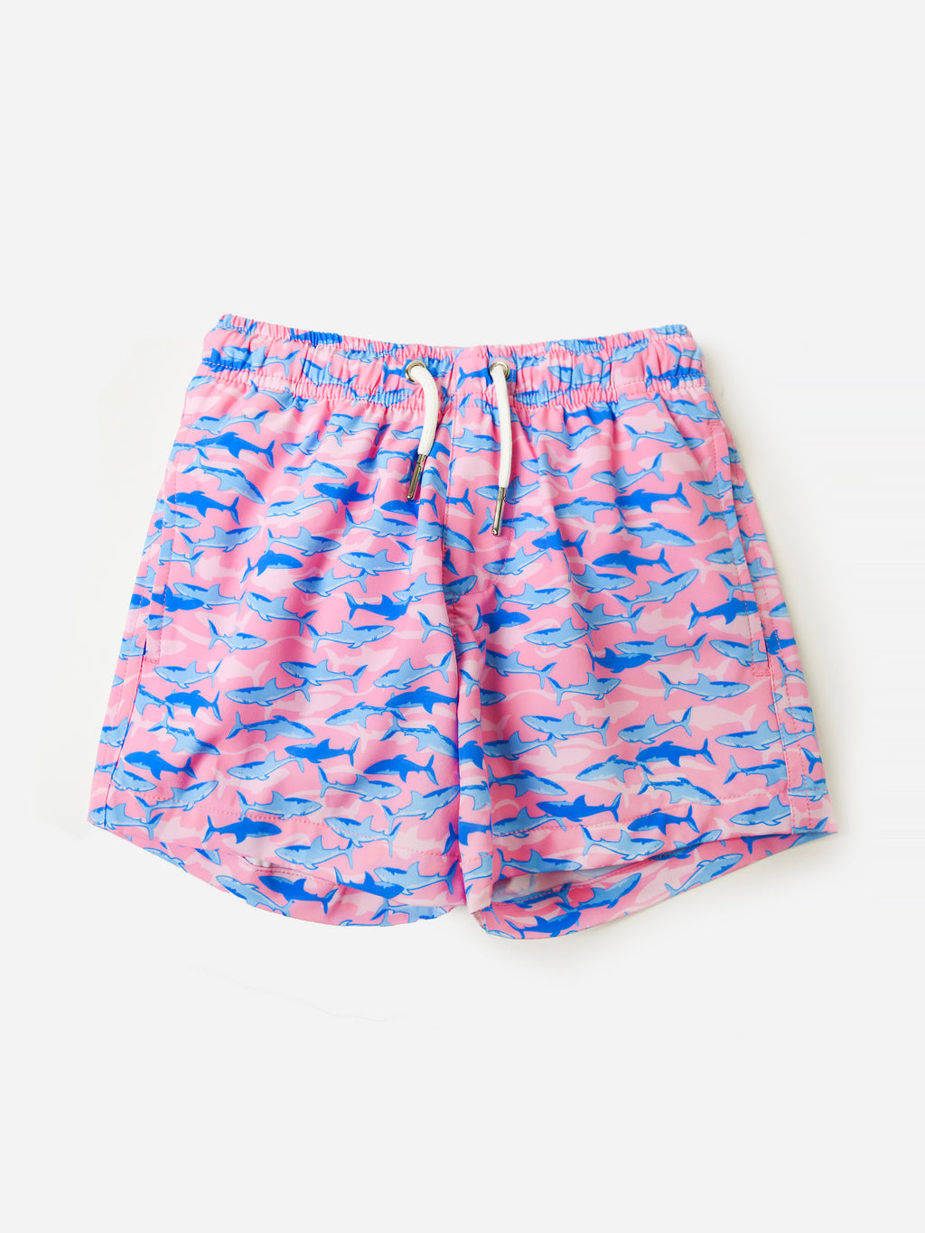 Bermies Boys' Pink Shark Swim Trunk - Saint Bernard