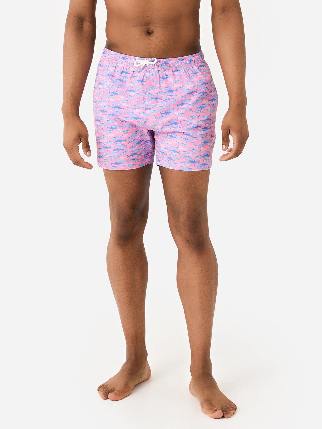 Bermies Men's Pink Shark Swim Trunk - Saint Bernard
