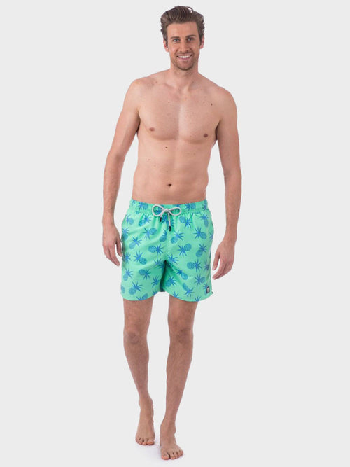 Tom & Teddy Men's Pineapple Swim Trunk