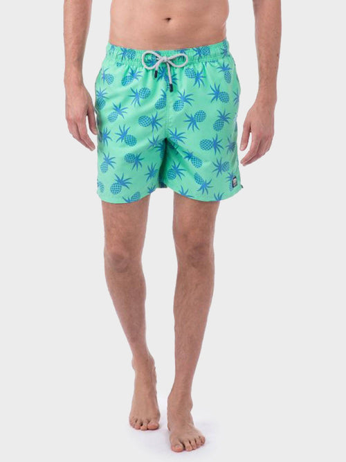 Tom & Teddy Men's Pineapple Swim Trunk