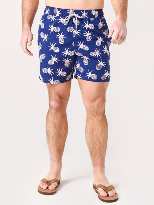 Tom & Teddy Men's Pineapple Swim Trunk