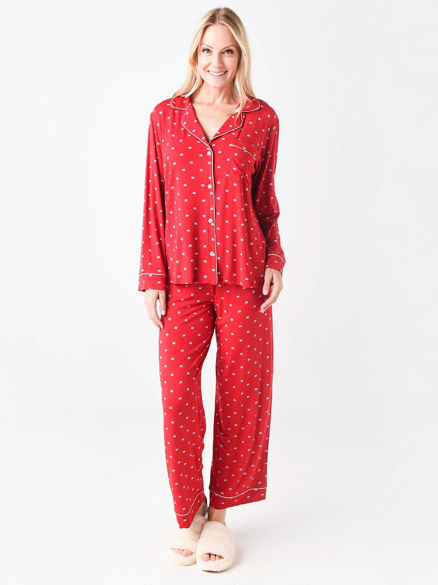 Eberjey Women's Gisele Printed Pajama Set - Saint Bernard