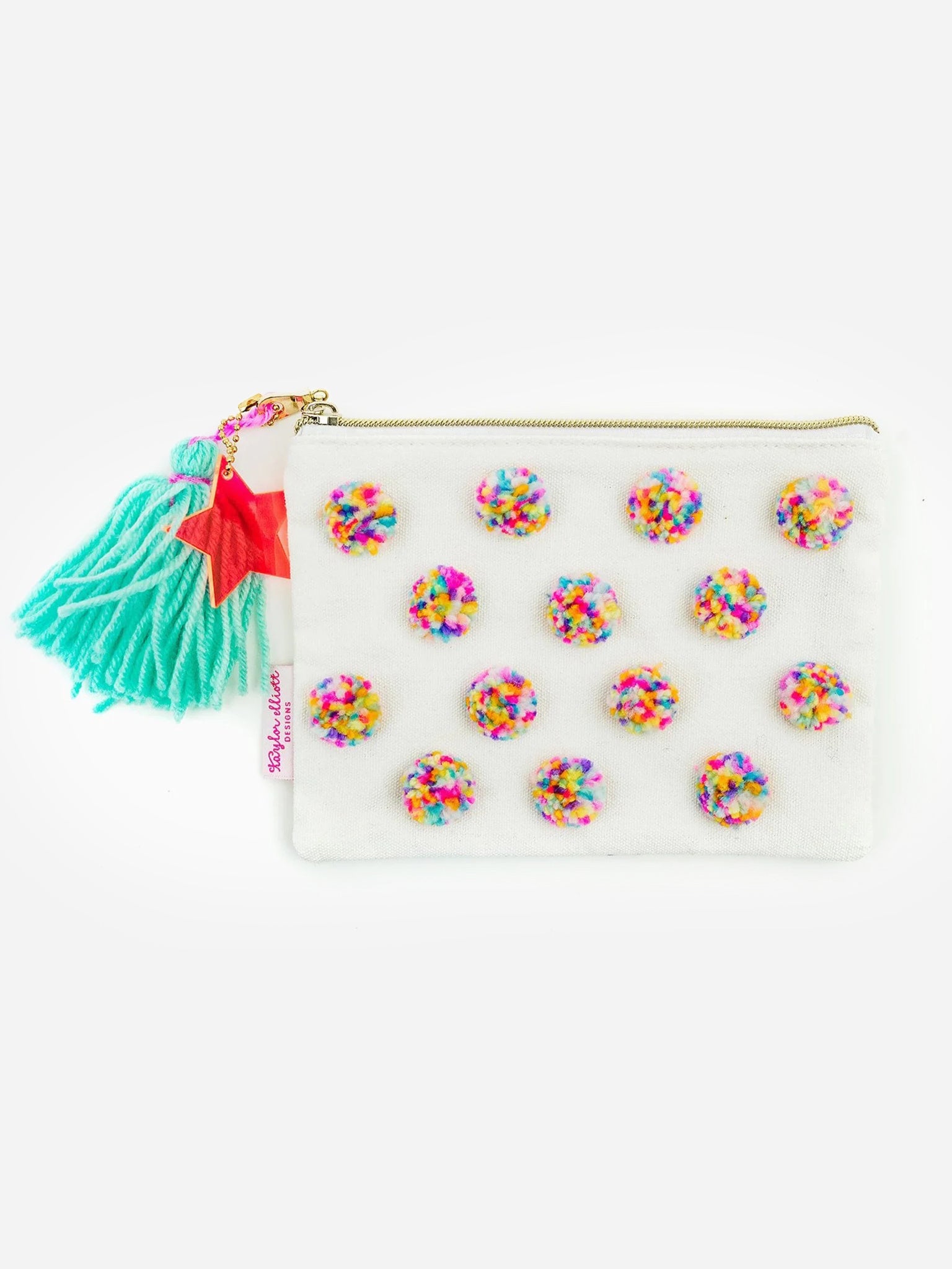 Taylor Elliot Designs Multi-Colored Pom Pom Pouch – Saint Bernard