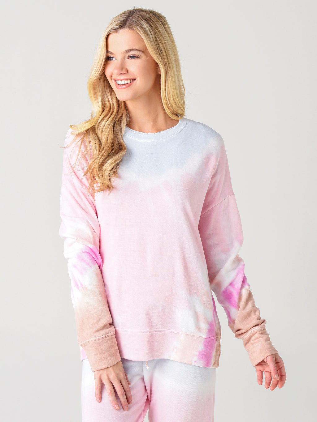 Sundry Women's Tie-Dye Oversized Sweatshirt - Saint Bernard
