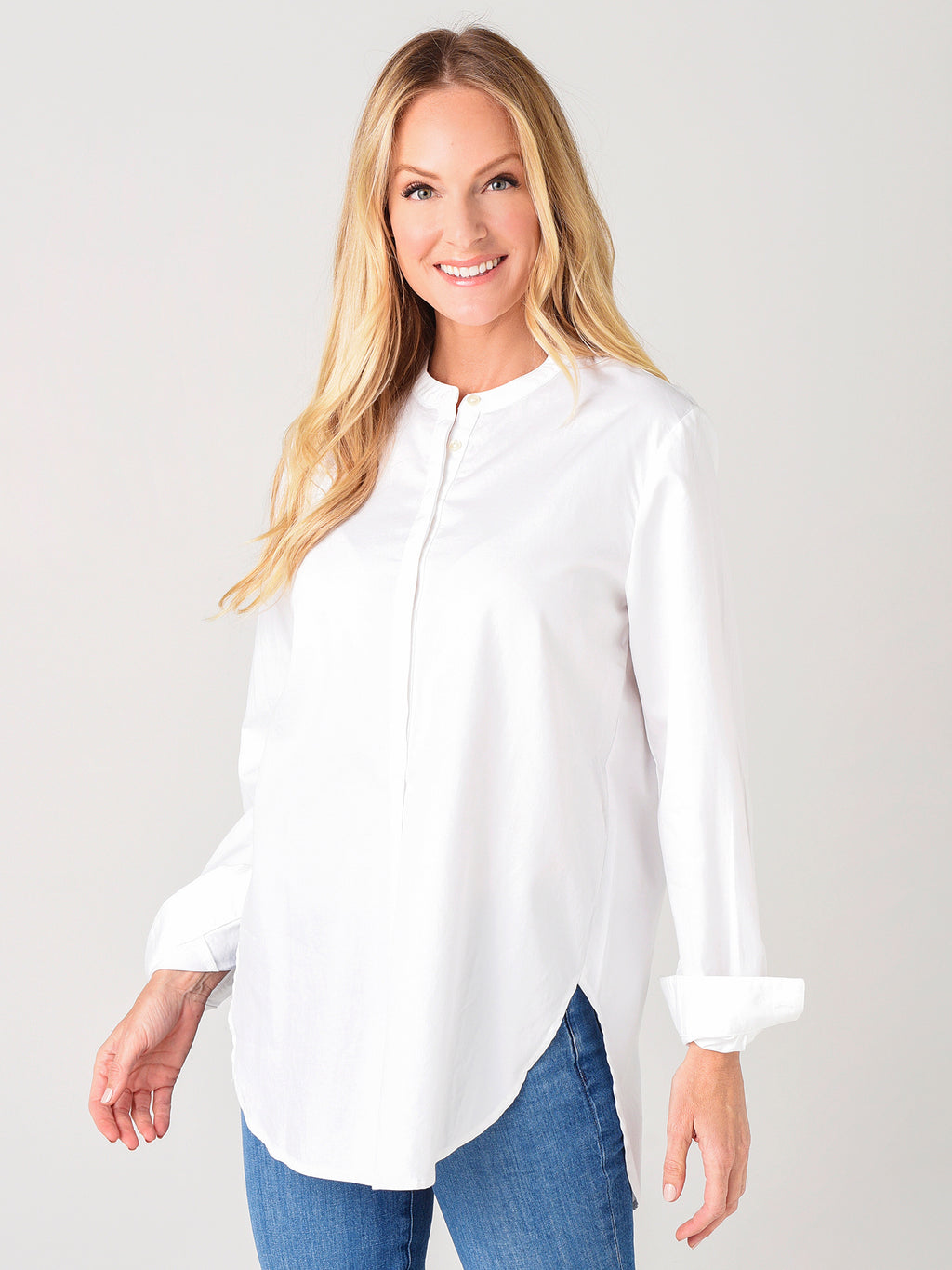 Trovata Women's Tori Classic Henley Tunic - Saint Bernard