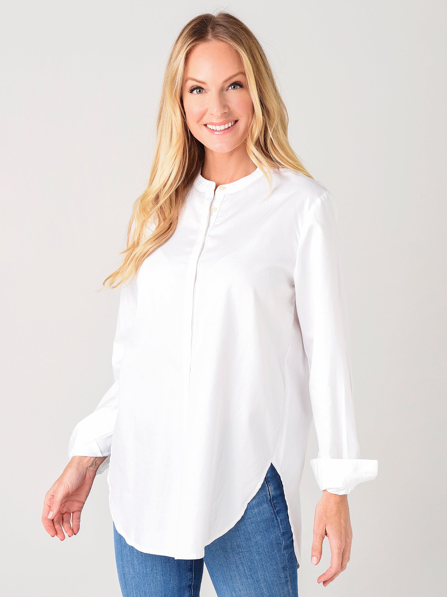 Trovata Women's Tori Classic Henley Tunic - Saint Bernard