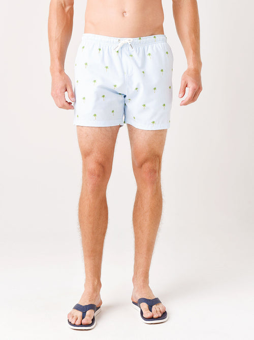Bermies Men's Palm Stripes Classics Swim Short