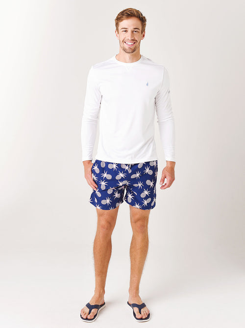 Tom & Teddy Men's Pineapple Swim Trunk