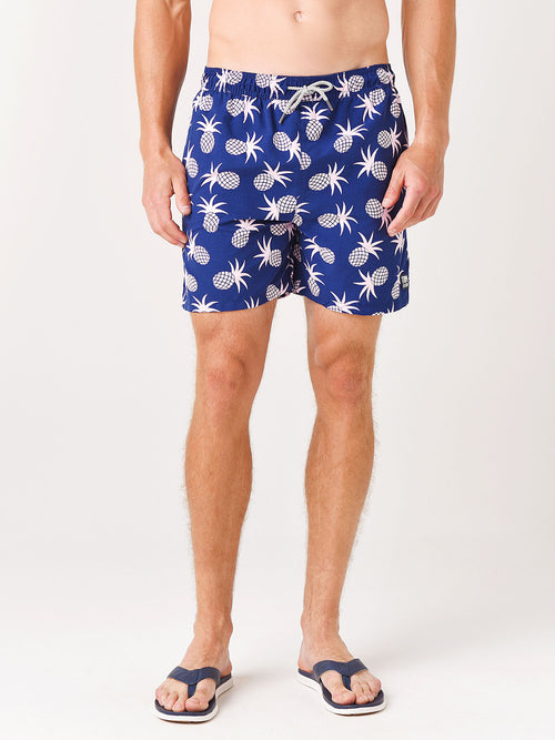 Tom & Teddy Men's Pineapple Swim Trunk