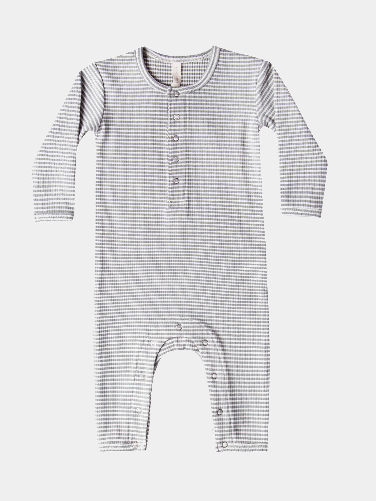 Quincy Mae Ribbed Baby Jumpsuit - Saint Bernard