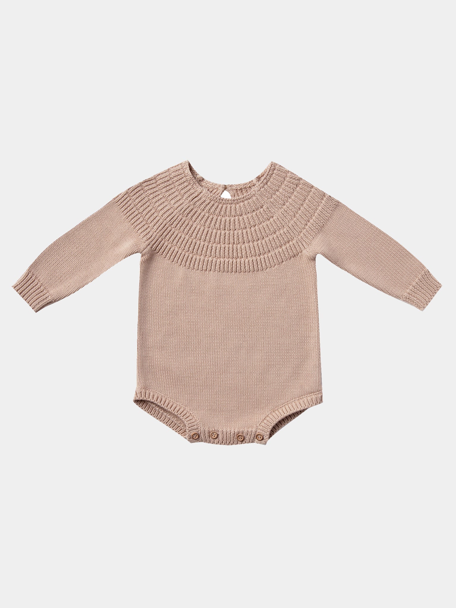 Quincy Mae Baby Knit Dalia Romper - Saint Bernard