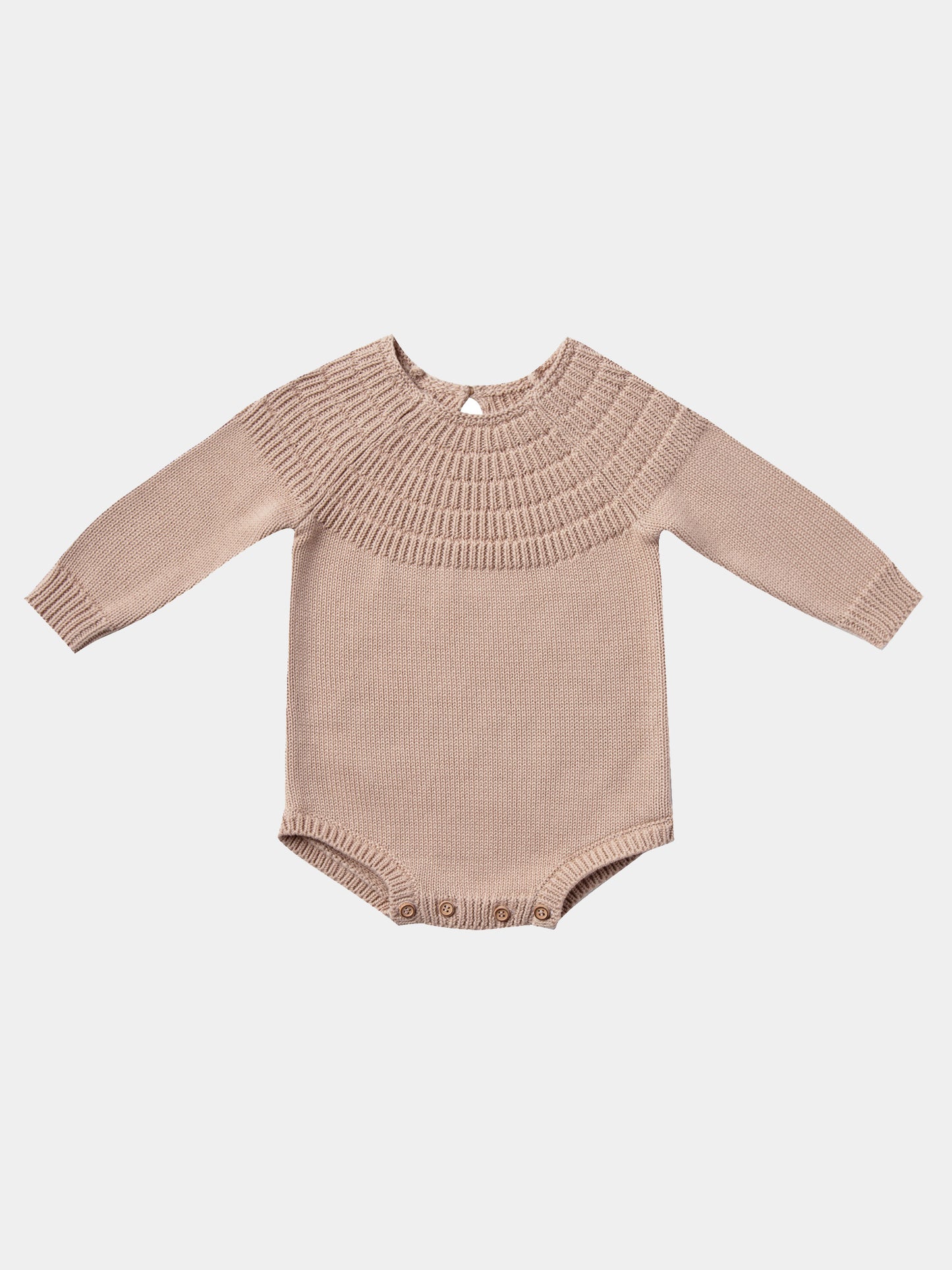 Quincy Mae Baby Knit Dalia Romper - Saint Bernard