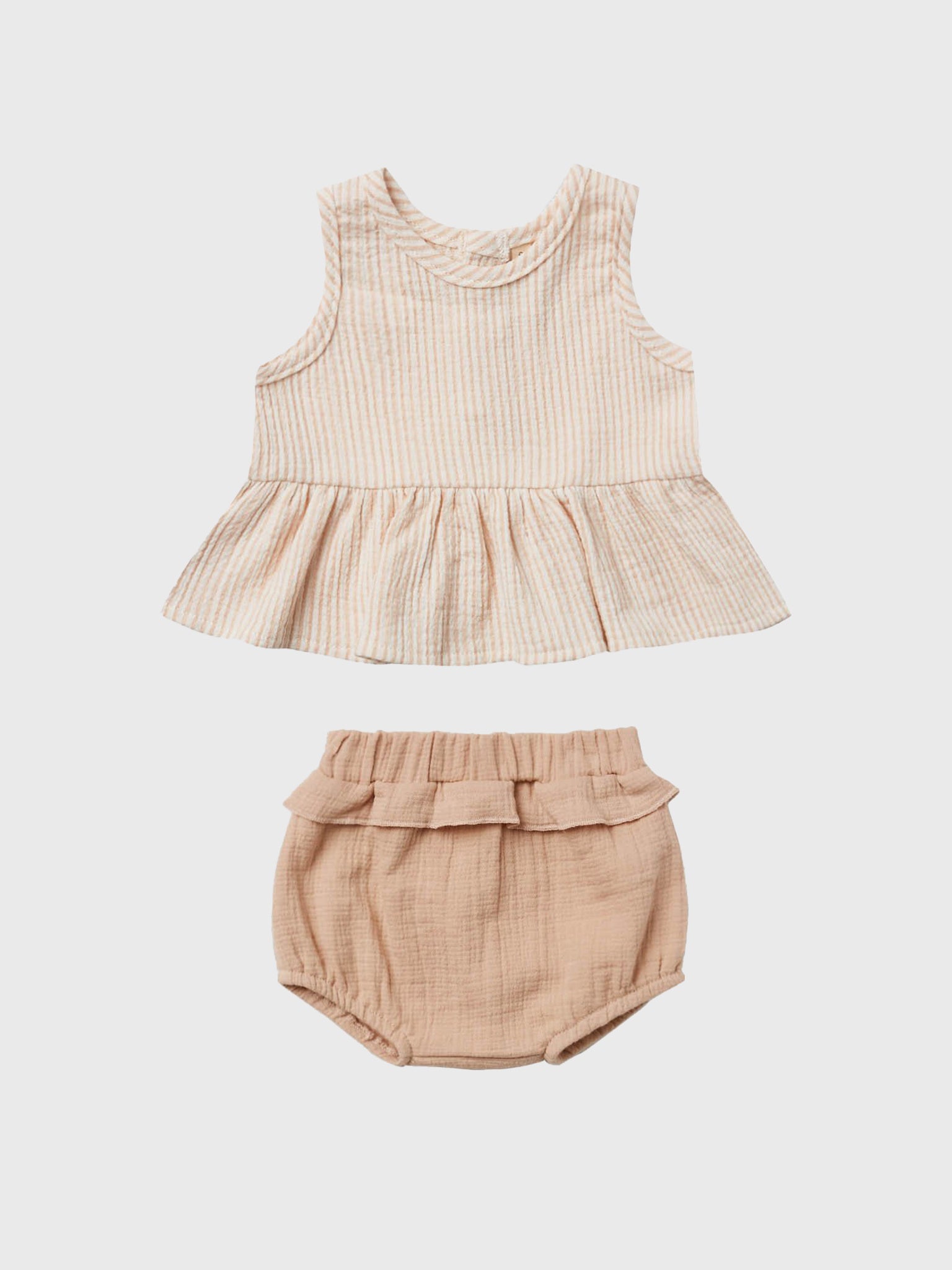 Quincy Mae Little Girls' Sleeveless Peplum Set - Saint Bernard