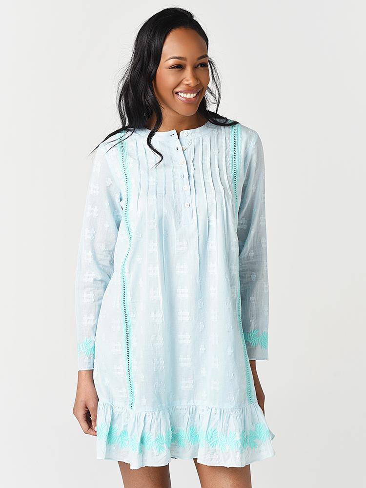 Sail To Sable Embroidered Long Sleeve Dress