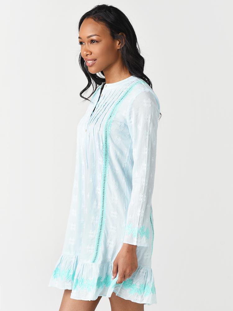 Sail To Sable Embroidered Long Sleeve Dress Saint Bernard Sail To Sable Embroidered Long Sleeve Dress Saint Bernard