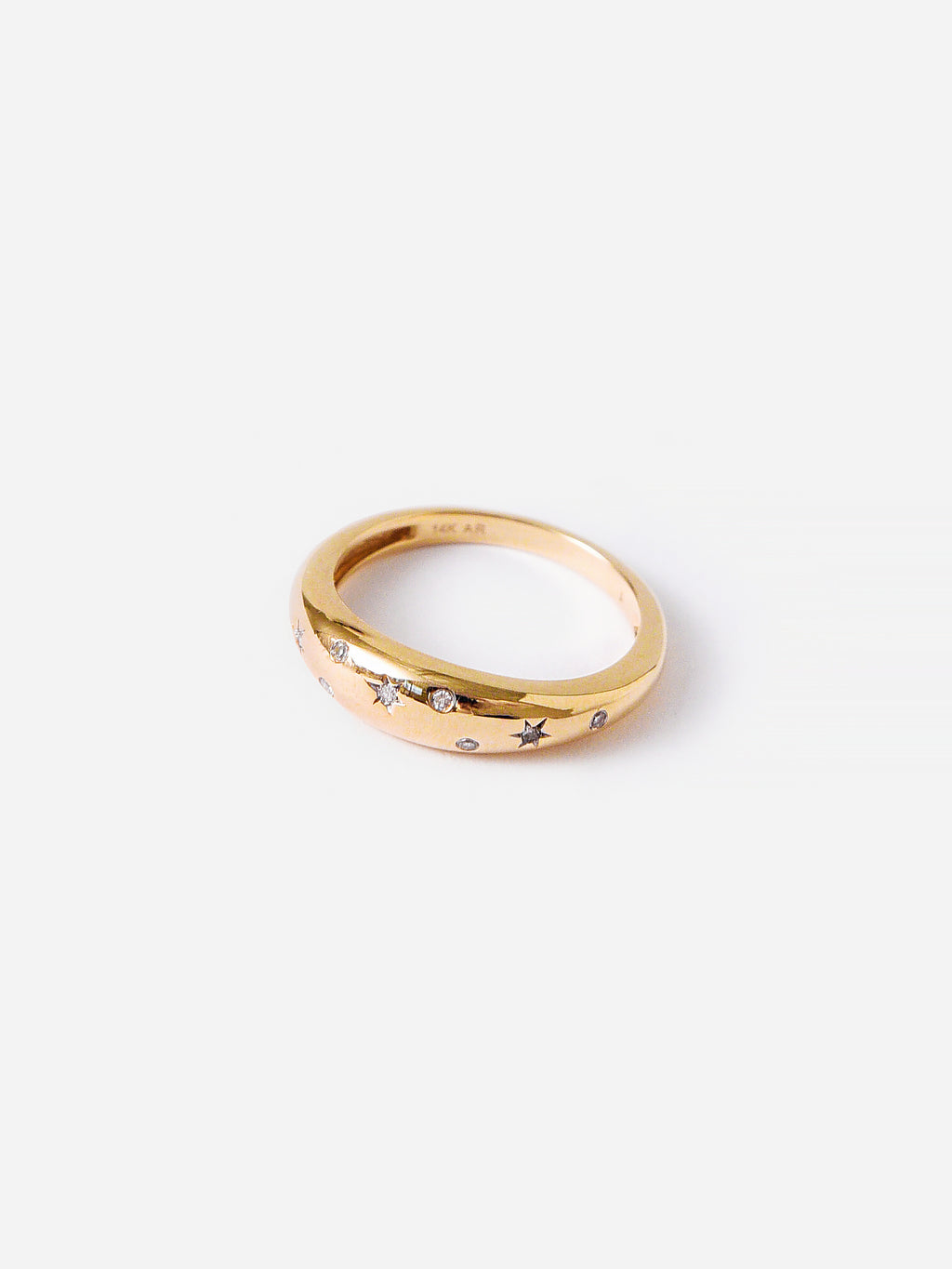 Adina Reyter Women's Celestial Diamonds Small Half Dome Ring - Saint Bernard