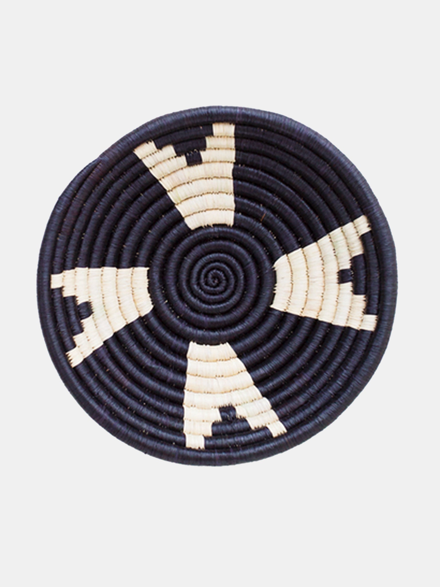 Indego Africa Mini Raffia Plateau Star Basket - Saint Bernard