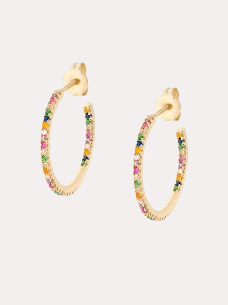 Shashi Rainbow Medium Hoop Earring - Saint Bernard