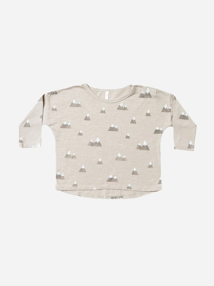 Rylee & Cru Baby Boy Mountains Long Sleeve Tee - Saint Bernard
