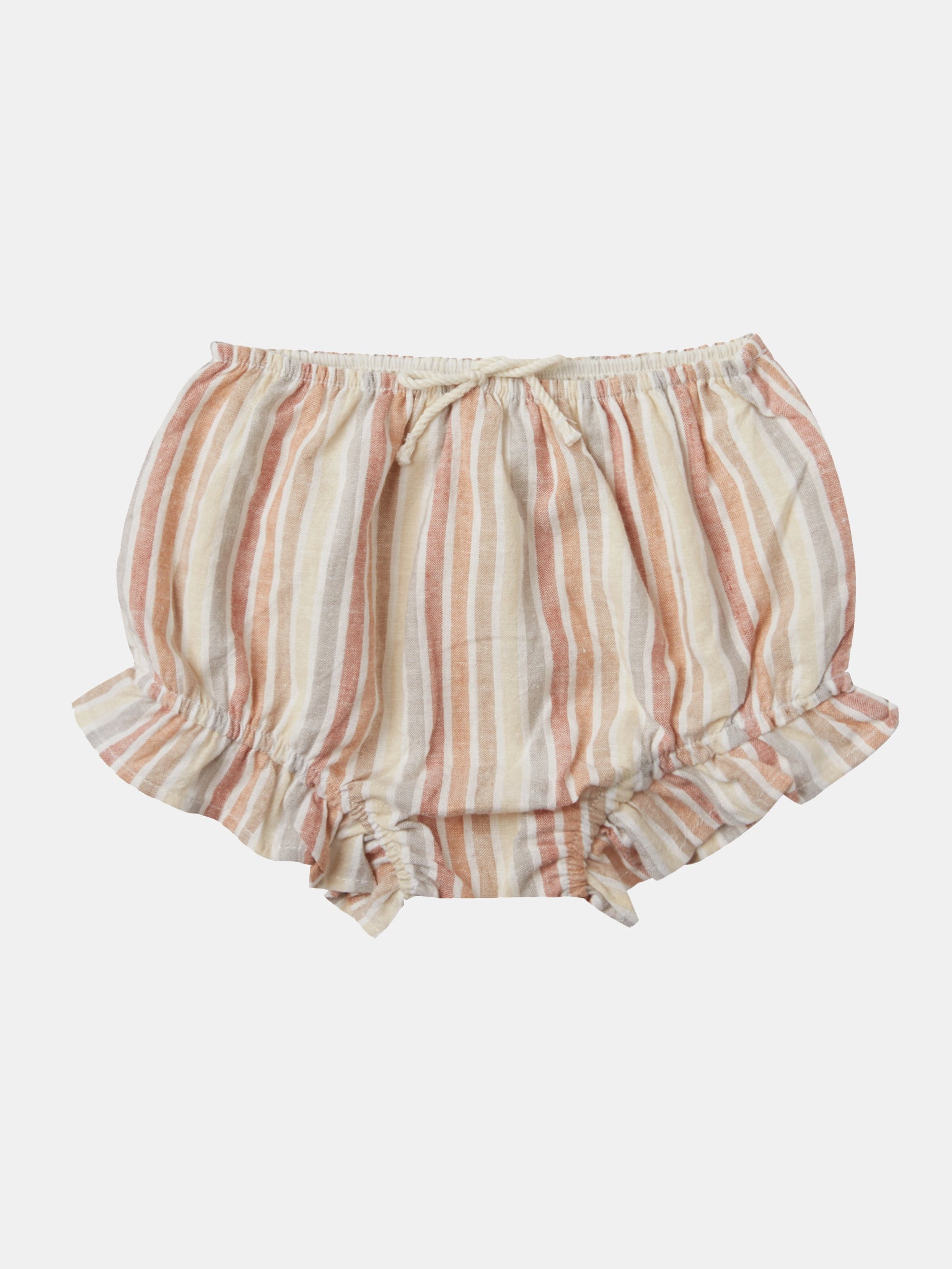 Rylee + Cru Little Girls' Multi-Stripe Flutter Bloomer - Saint Bernard