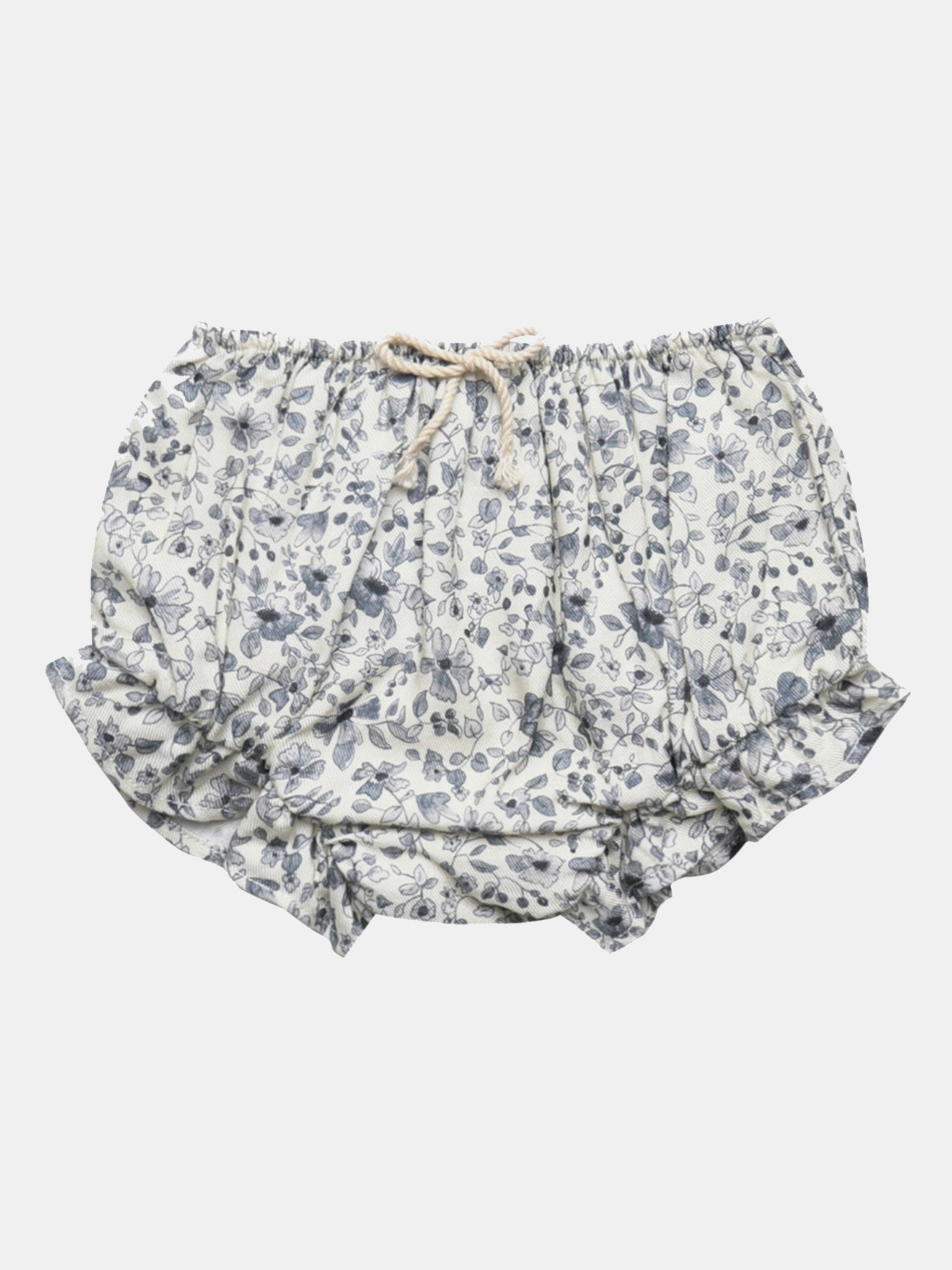 Rylee + Cru Little Girls' Blue Floral Flutter Bloomer - Saint Bernard