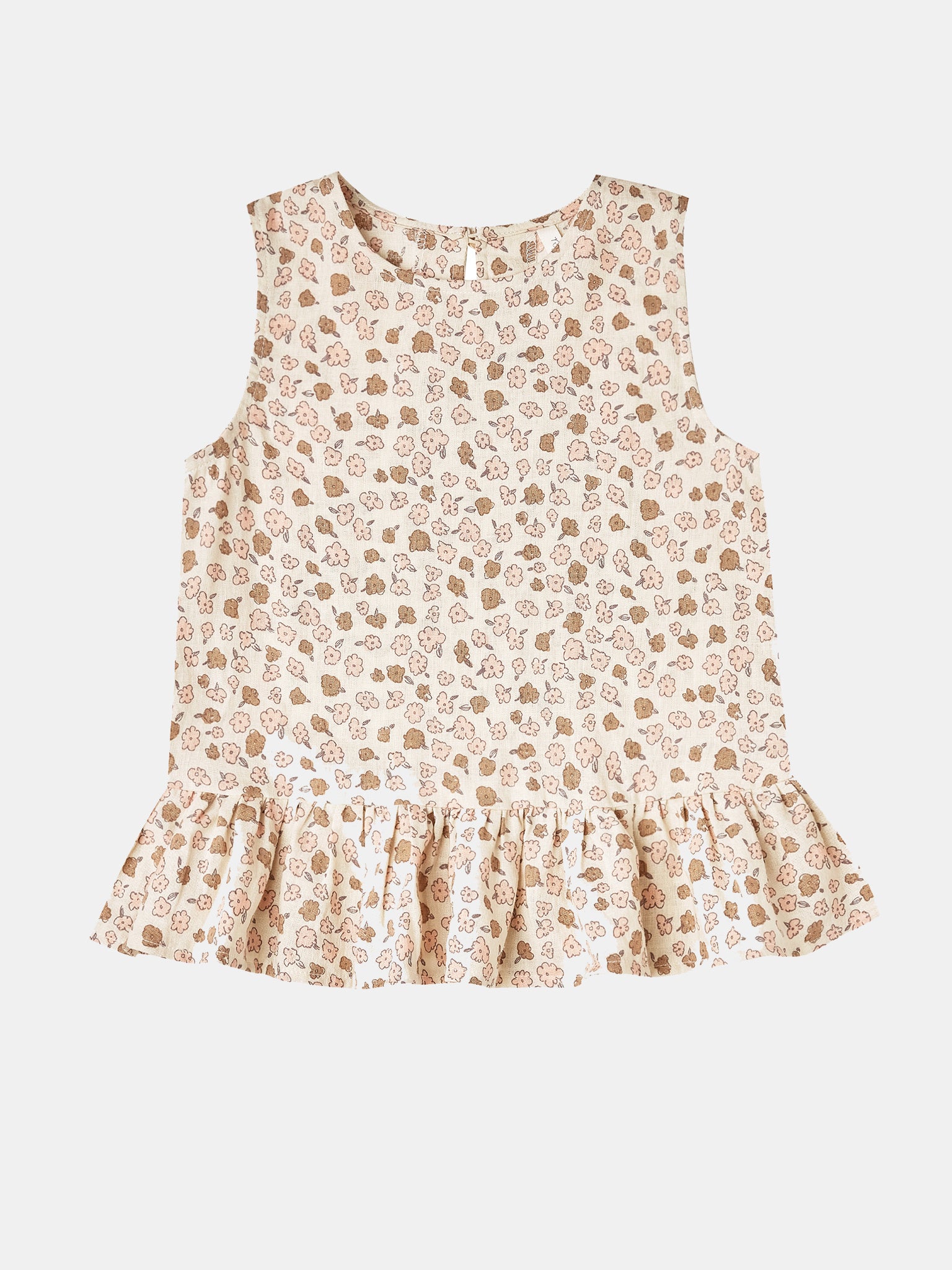 Rylee + Cru Girls' Delicate Flower Carrie Blouse - Saint Bernard