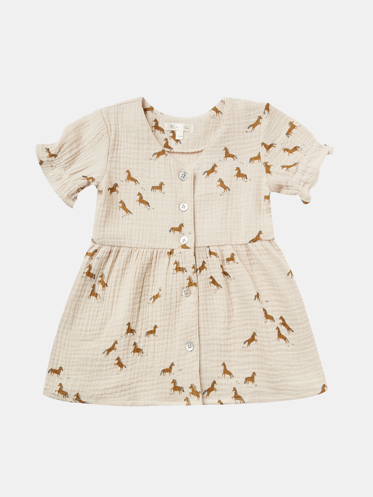 Rylee & Cru Little Girls' Horses Jeanette Dress - Saint Bernard
