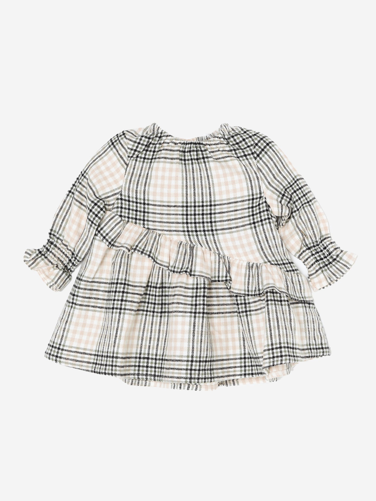 Rylee + Cru Little Girls' Flannel Hazel Dress - Saint Bernard