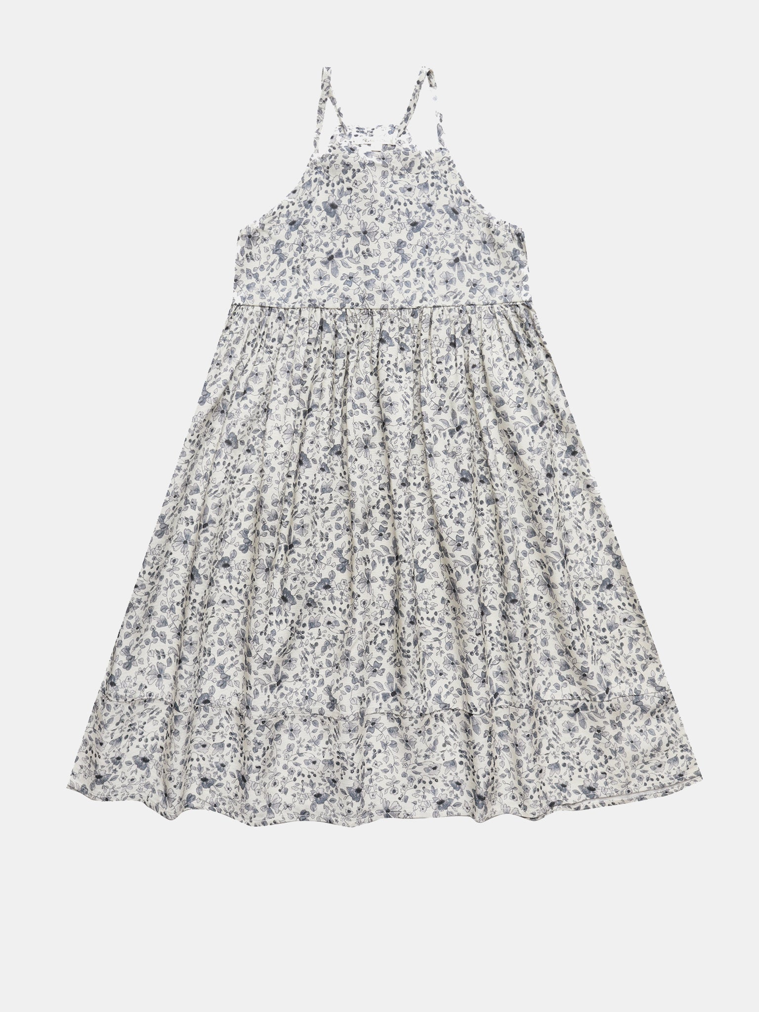 Rylee + Cru Girls' Blue Floral Ava Dress - Saint Bernard