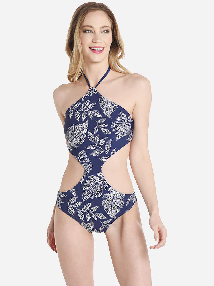 Red Carter Amazon Jungle Reversible Twist One Piece Swimsuit