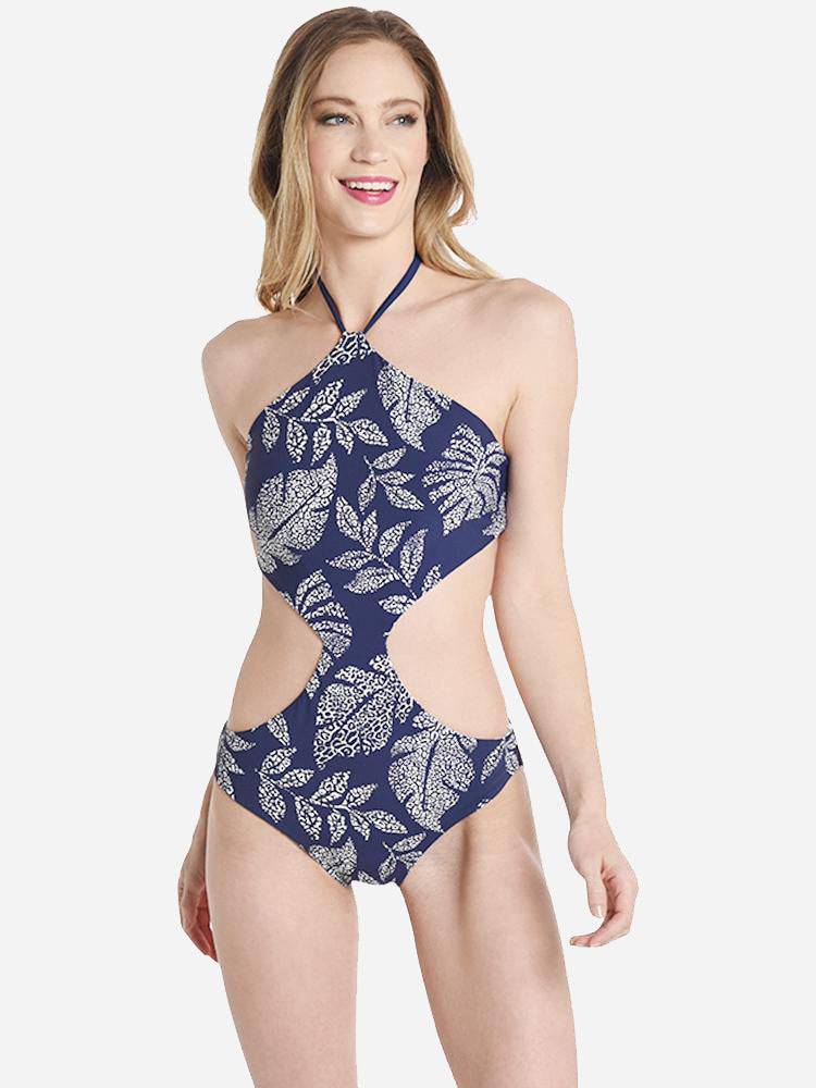 Red Carter Amazon Jungle Reversible Twist One Piece Swimsuit - Saint Bernard