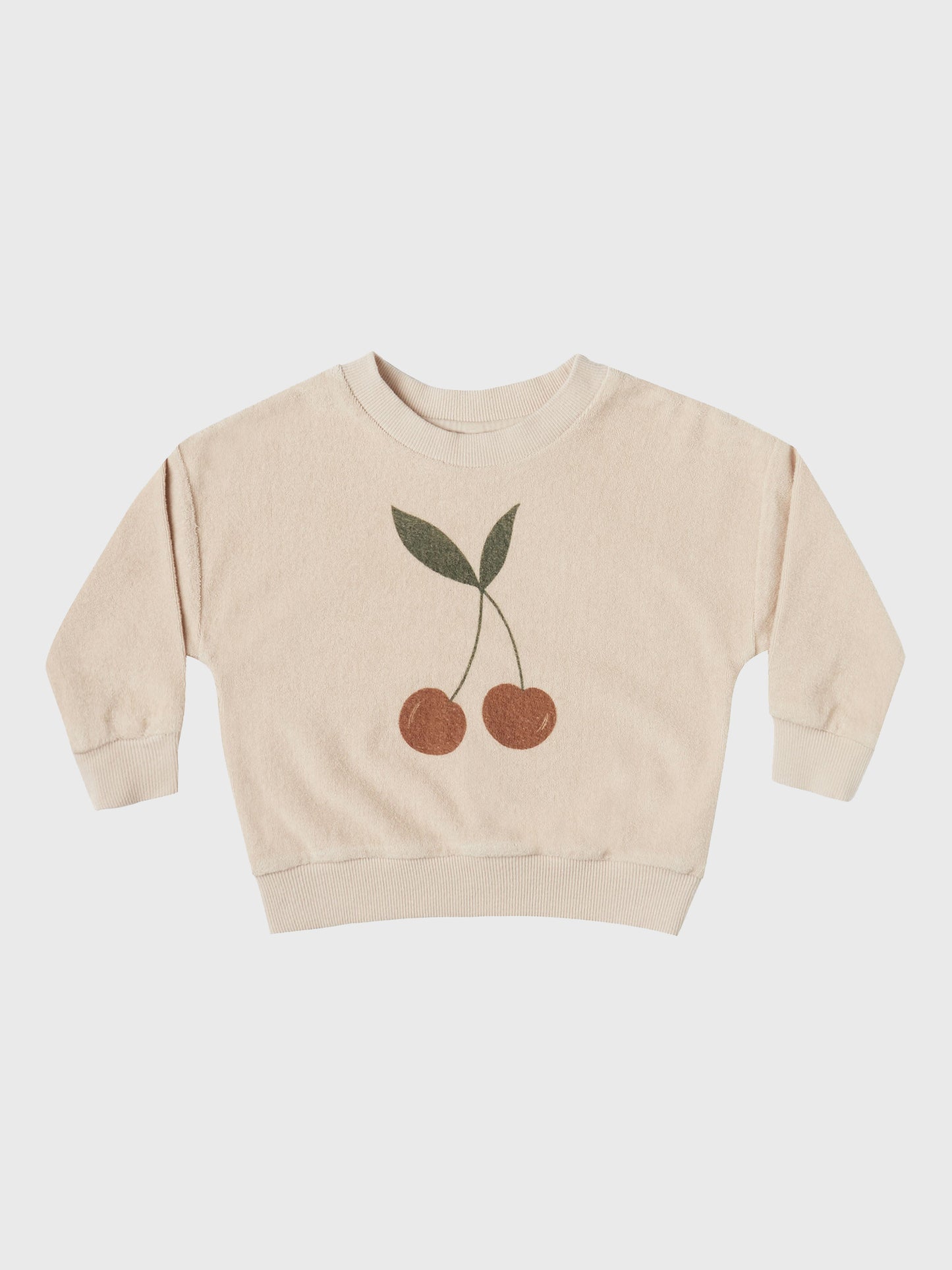 Rylee & Cru Little Girls' Cherry Crew Neck Sweatshirt - Saint Bernard