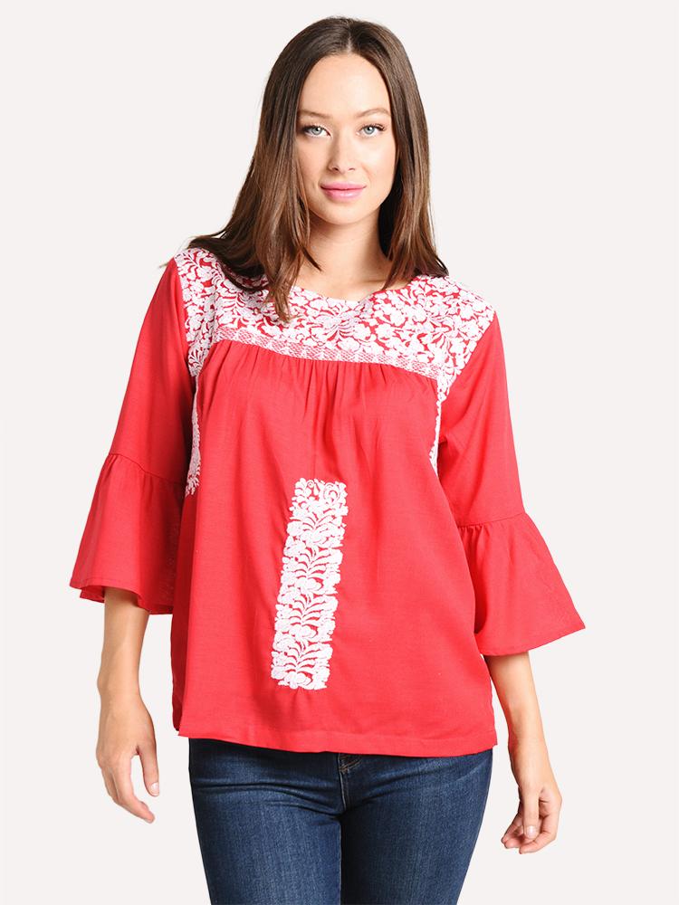 J. Marie Regina Long Sleeve Top - Saint Bernard