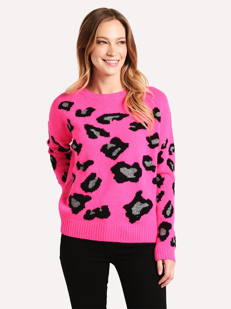 Autumn Cashmere Leopard Crew - Saint Bernard