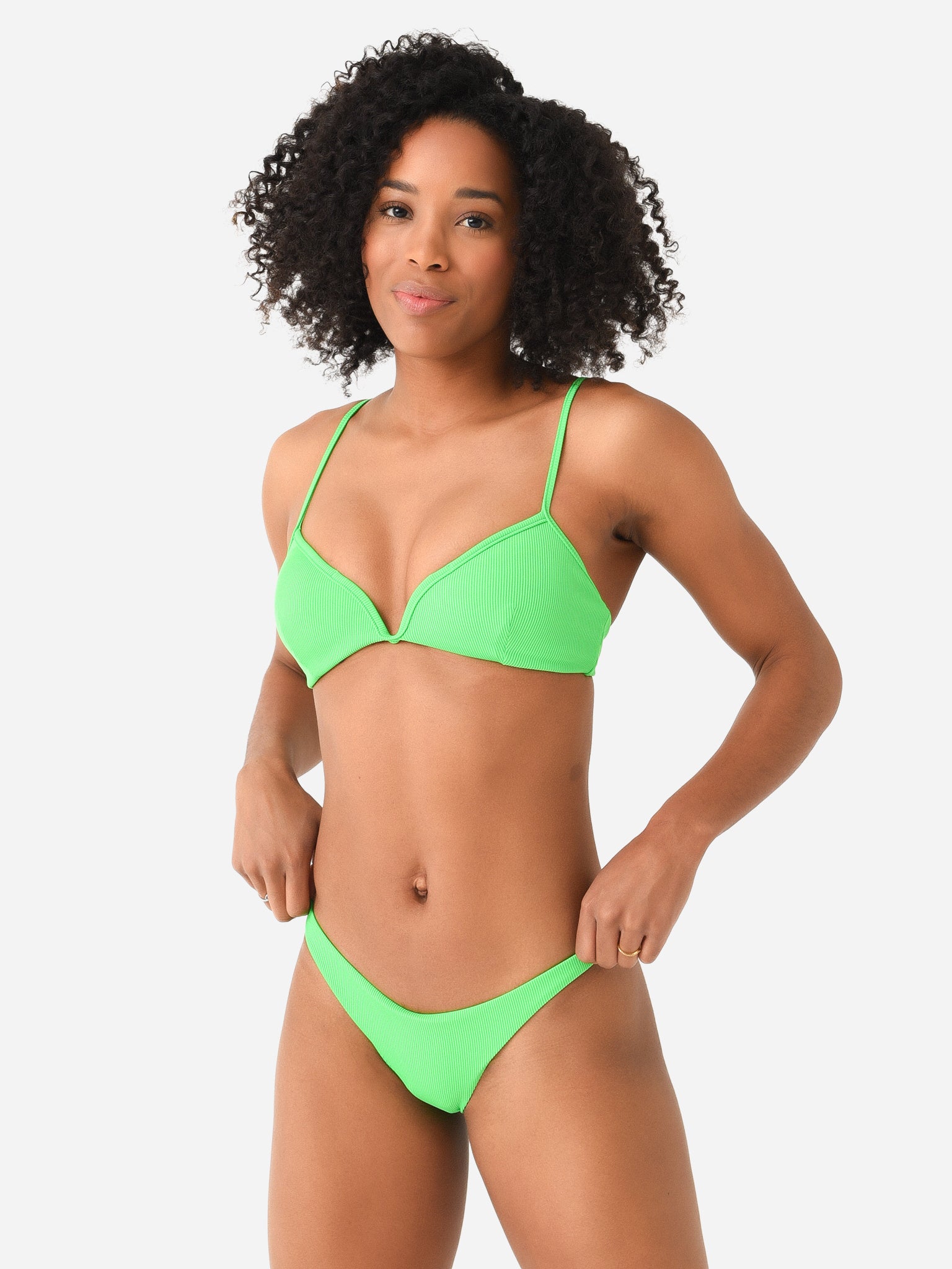 L Space Women's Ribbed Helena Bikini Top - Saint Bernard