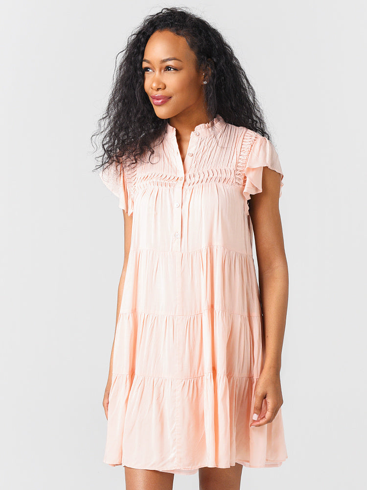 Hyfve Women's Short Sleeve Tiered Dress - Saint Bernard