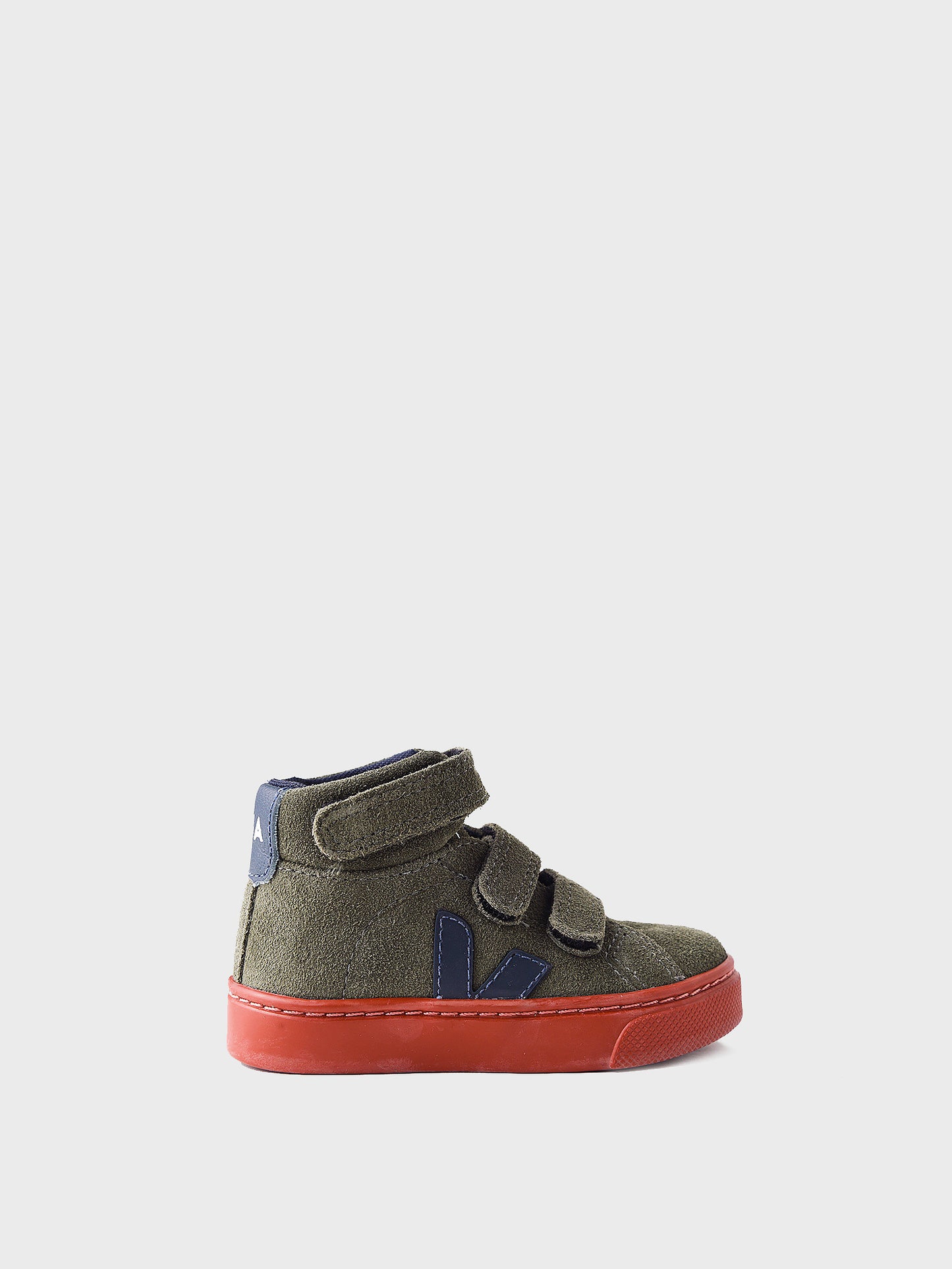 Veja Kids' Small Esplar Mid Suede Velcro Sneaker - Saint Bernard
