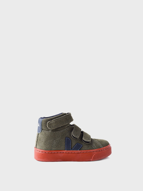 Veja Kids' Small Esplar Mid Suede Velcro Sneaker