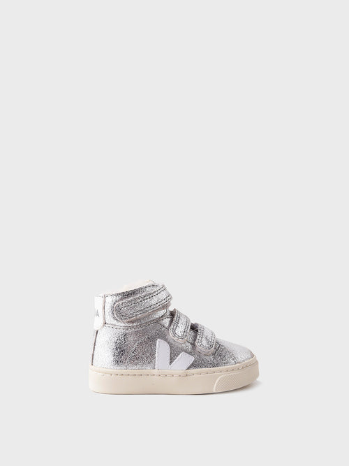Veja Kids' Small Esplar Mid Fur Suede Velcro Sneaker