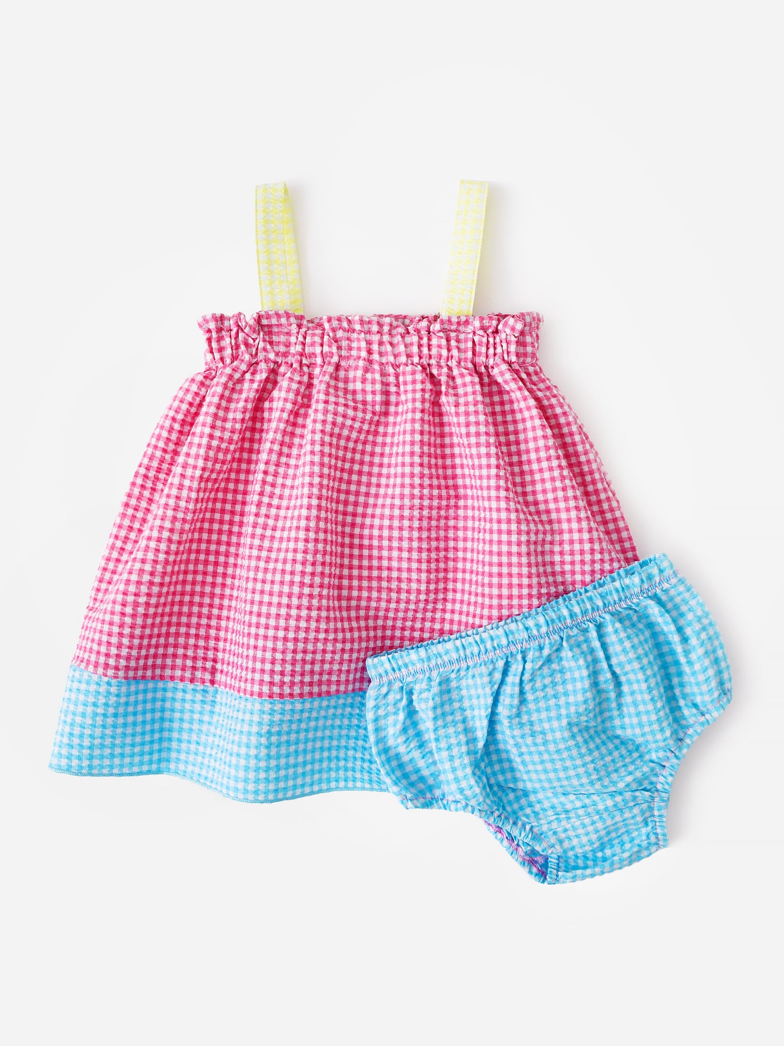 Splendid Baby Girls' Rose Quartz Gingham Dress Set - Saint Bernard